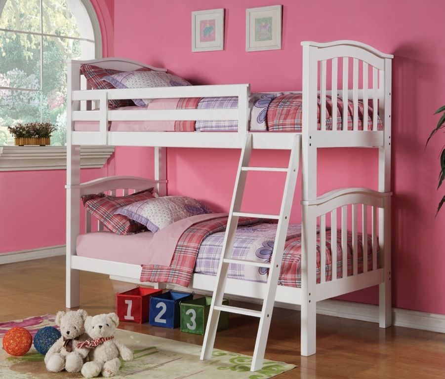 Carla Solid Pine Ivory Bunk Bed 2, Ivory Bunk Beds