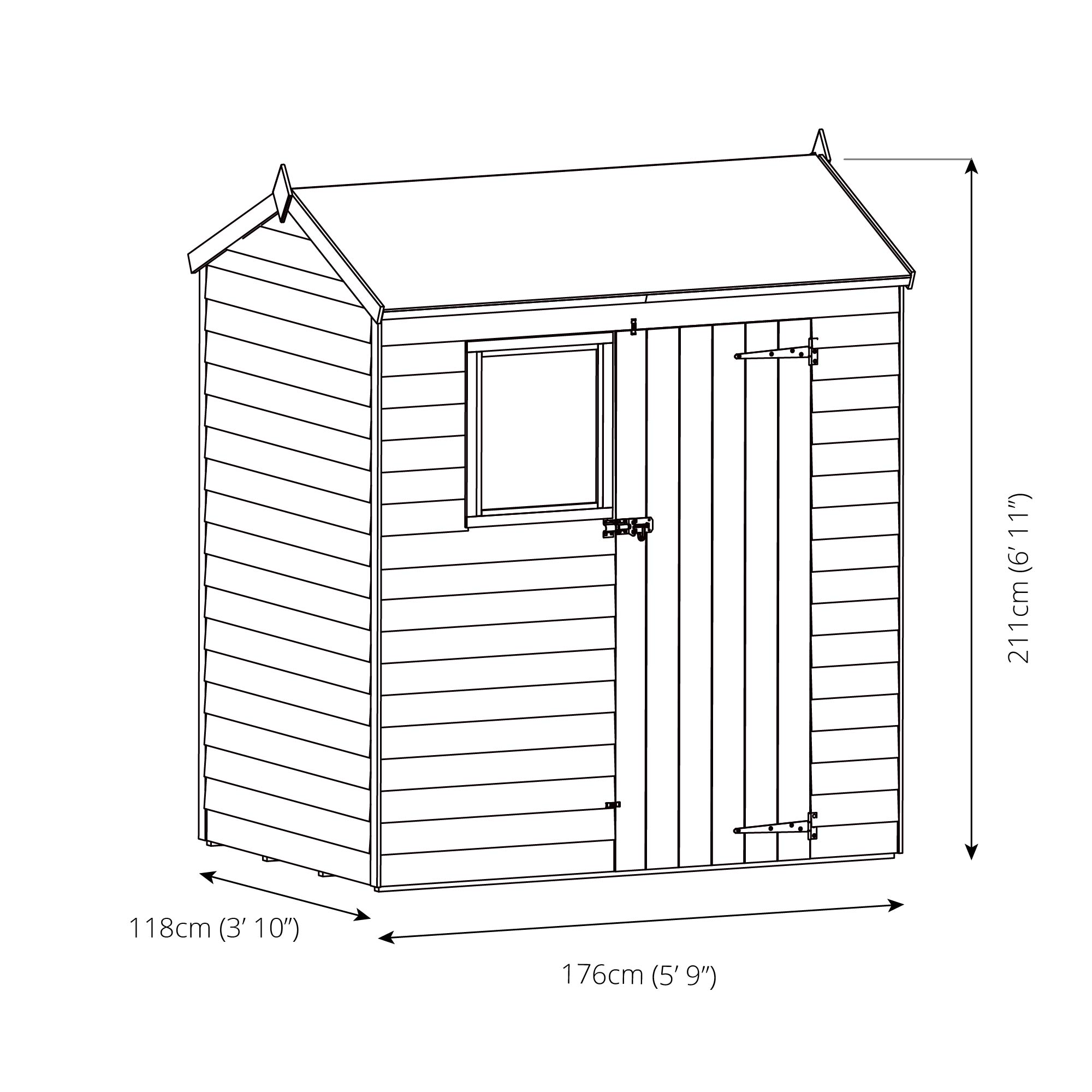 6ft x 4ft Overlap Reverse Shed 6ft x 4ft Overlap Reverse Shed