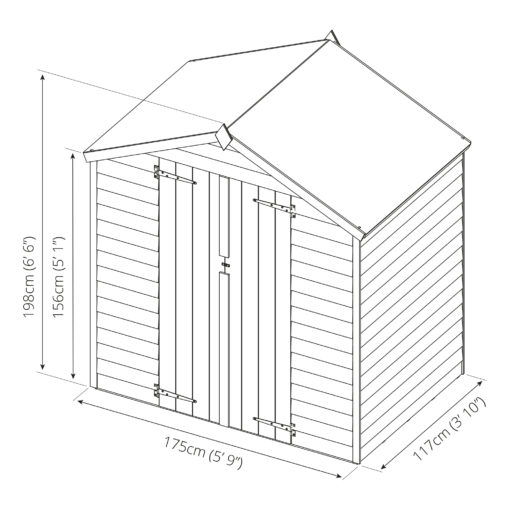 4ft x 6ft Overlap Shed