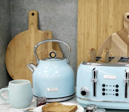 Turquoise Kettle & Toaster Set
