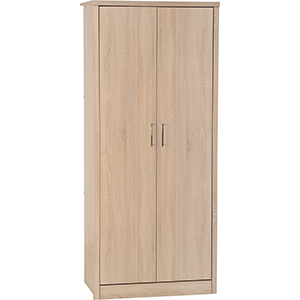 NEWBON 2 DOOR WARDROBE – Oak NEWBON 2 DOOR WARDROBE – Oak